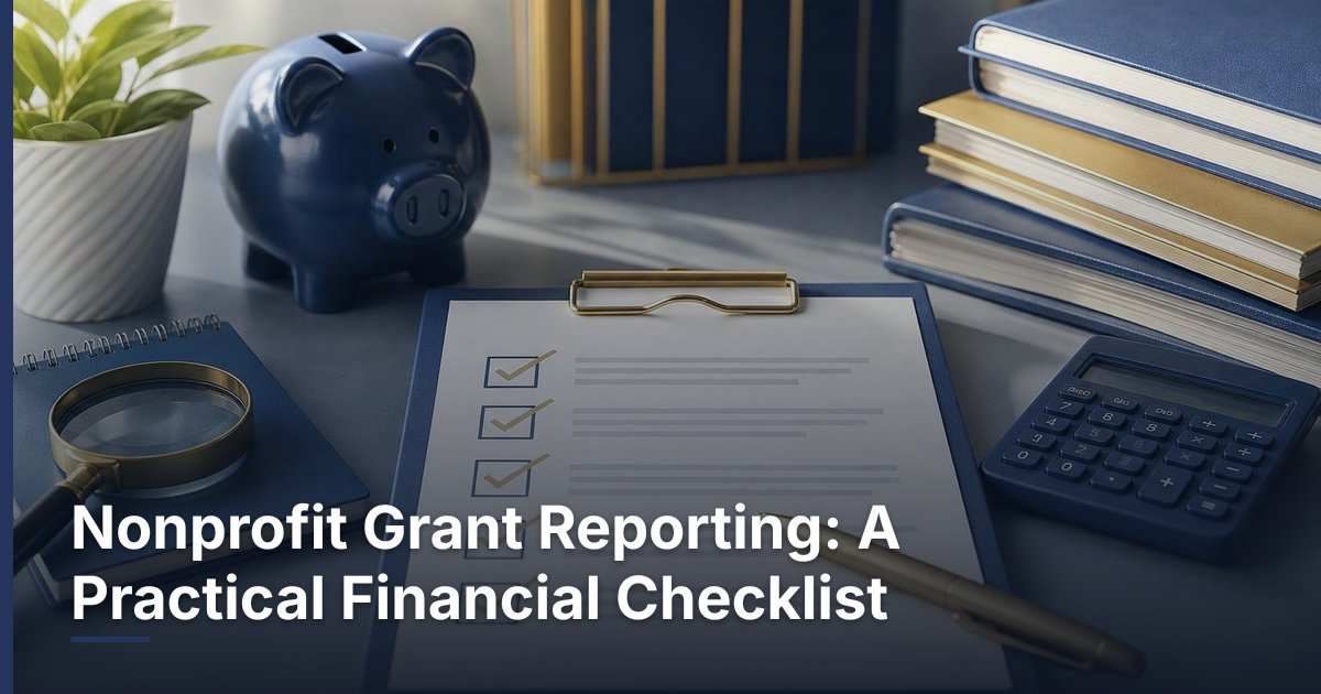 Editorial illustration for Nonprofit Grant Reporting: A Practical Financial Checklist